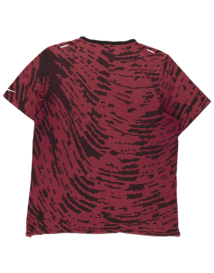 Męski T-shirt Nike Dri Fit, duży, bordowy, poliestrowy Tie Dye