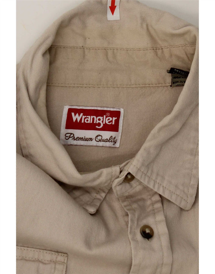 Koszula męska Wrangler XL, beżowa, bawełniana