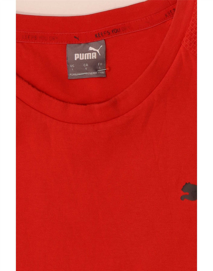 Męska koszulka Puma z długim rękawem, duża, czerwona