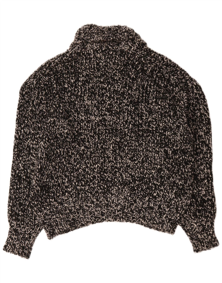 Sweter damski Zara Oversize z golfem UK 10 Small Black Flecked
