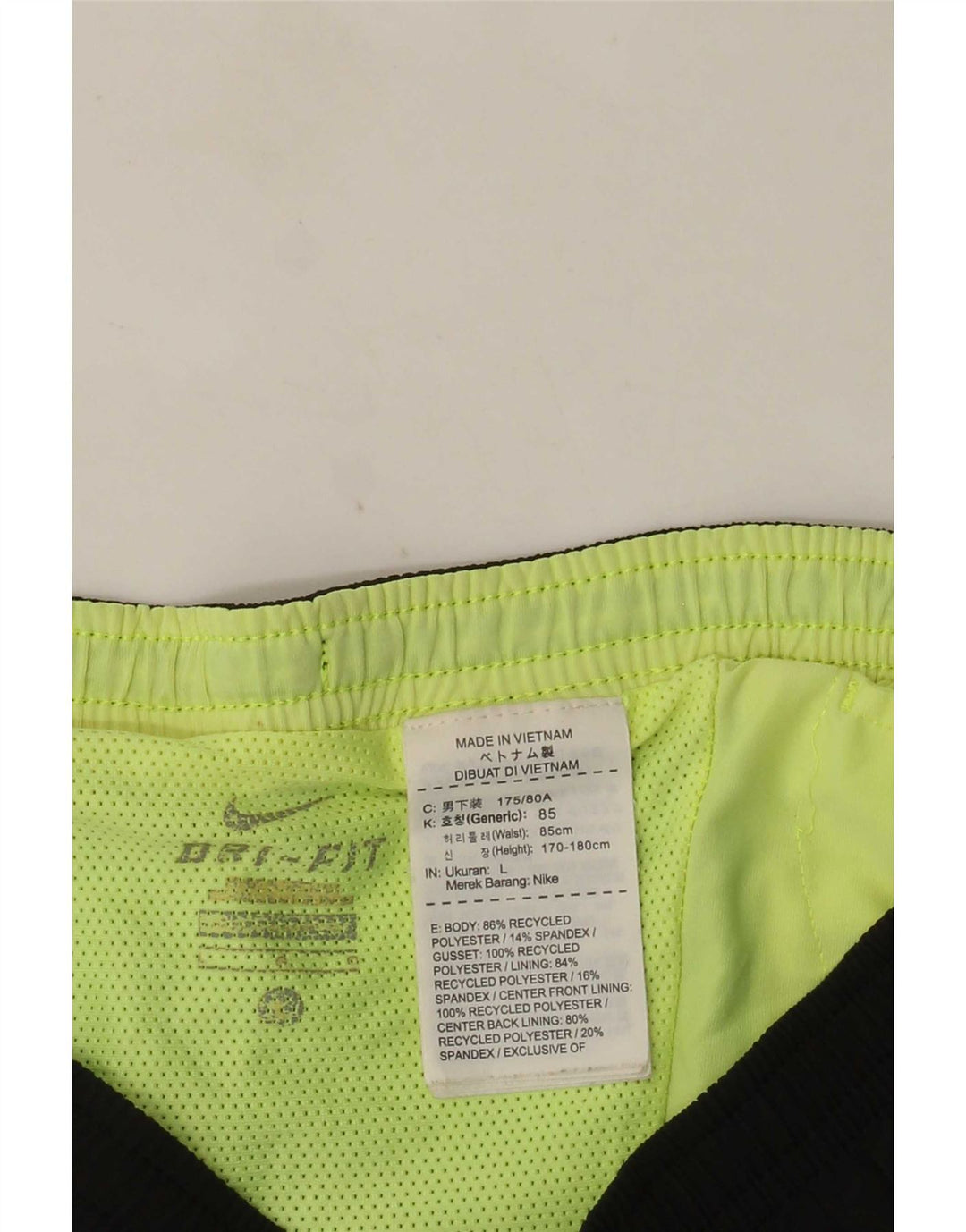 Damskie spodenki sportowe Nike Dri Fit UK 14, duże, czarne, poliestrowe