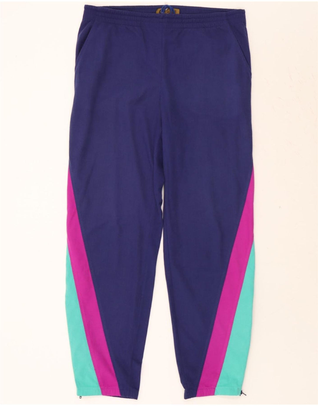 CIESSE PIUMINI Mens Tracksuit Trousers Large  Navy Blue Colourblock Vintage Ciesse Piumini and Second-Hand Ciesse Piumini from Messina Hembry 