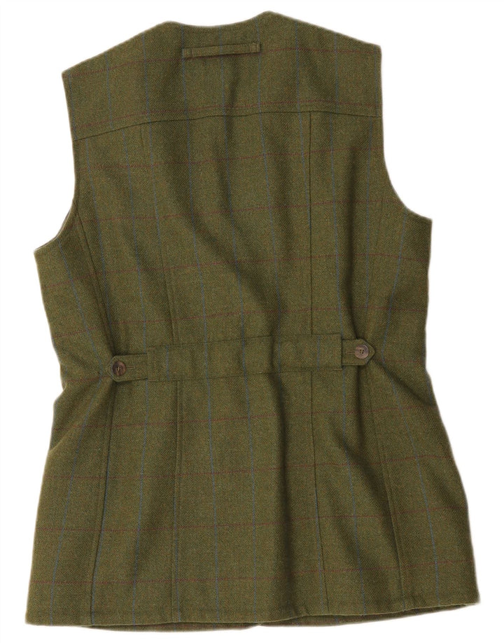 Damska kamizelka Musto UK 14, duża, wełniana kratka khaki