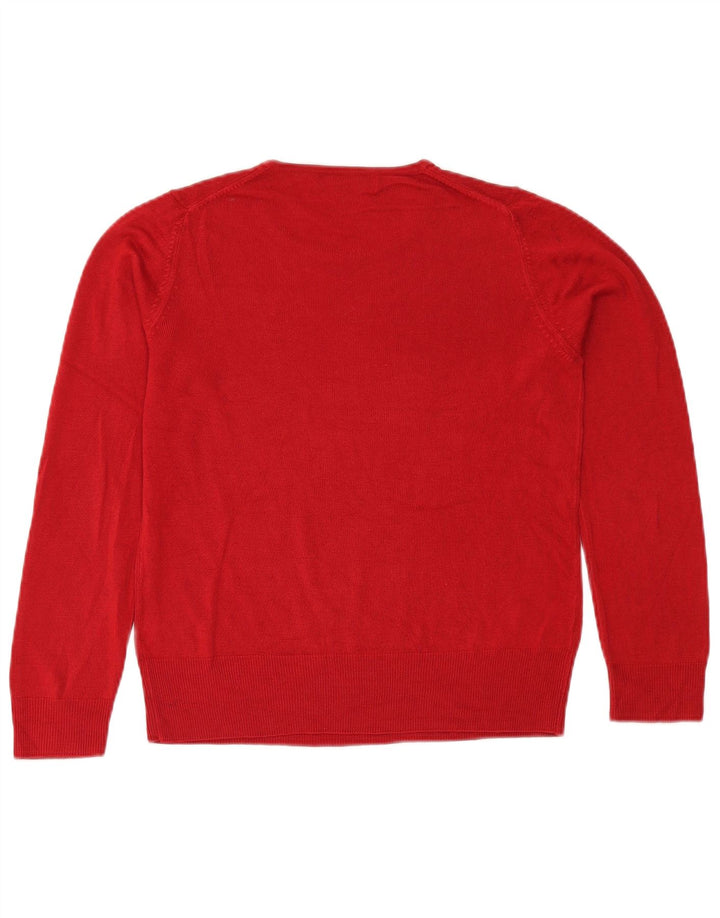 Marks & Spencer Damski sweter z okrągłym dekoltem, UK 14, duży czerwony