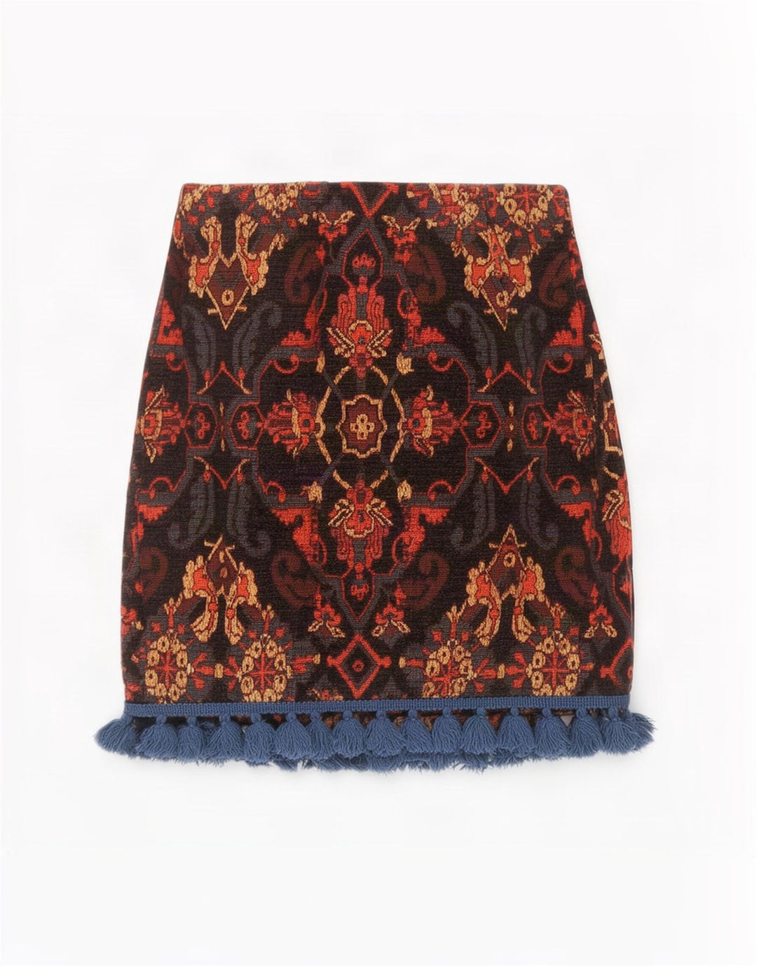 Spódnica mini damska Zara mała W26 wielokolorowy akryl Paisley