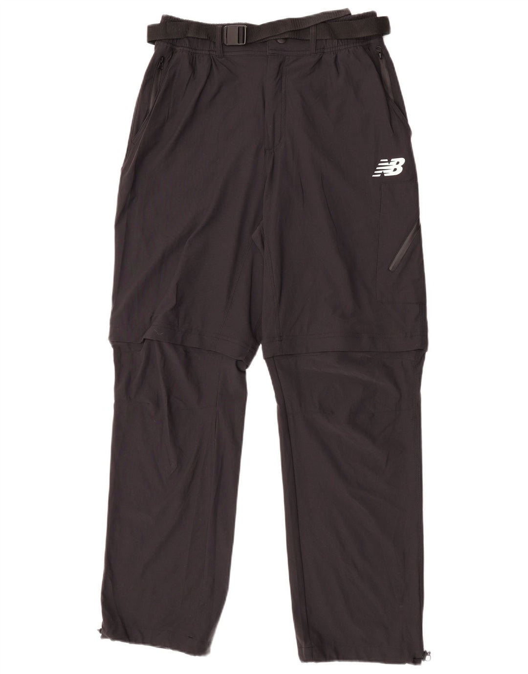 Męskie proste spodnie New Balance Medium W30 L30 Czarny nylon
