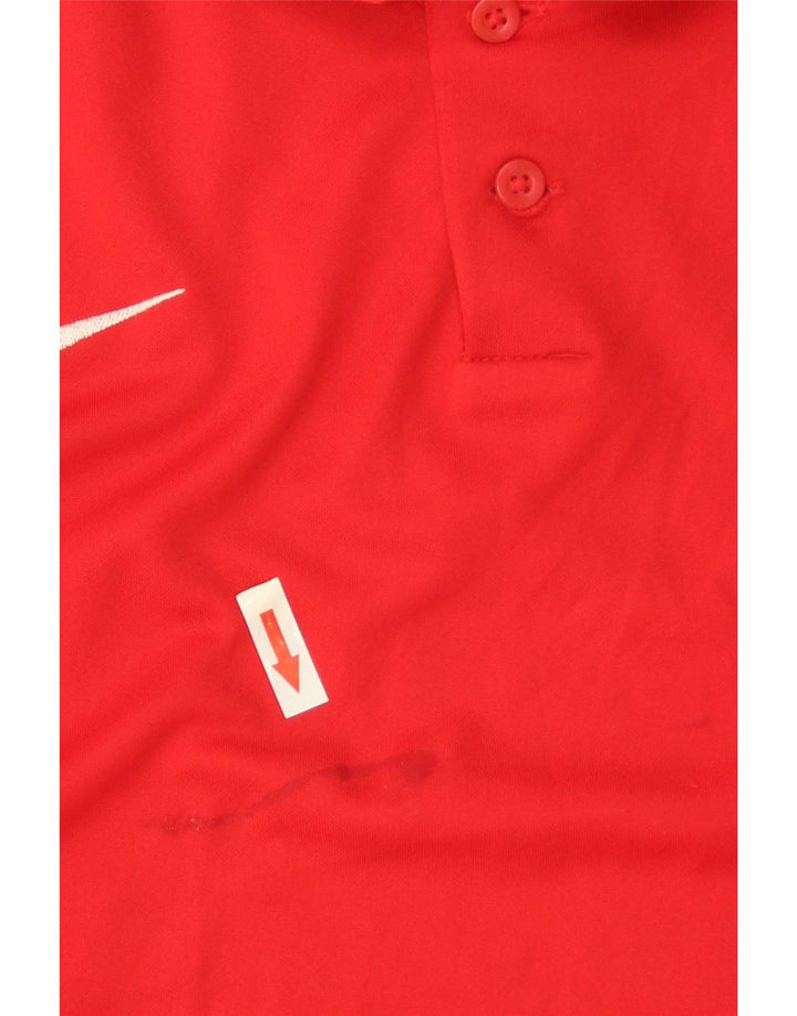 Męska koszulka polo Nike Dri Fit 2XL, czerwona, poliestrowa