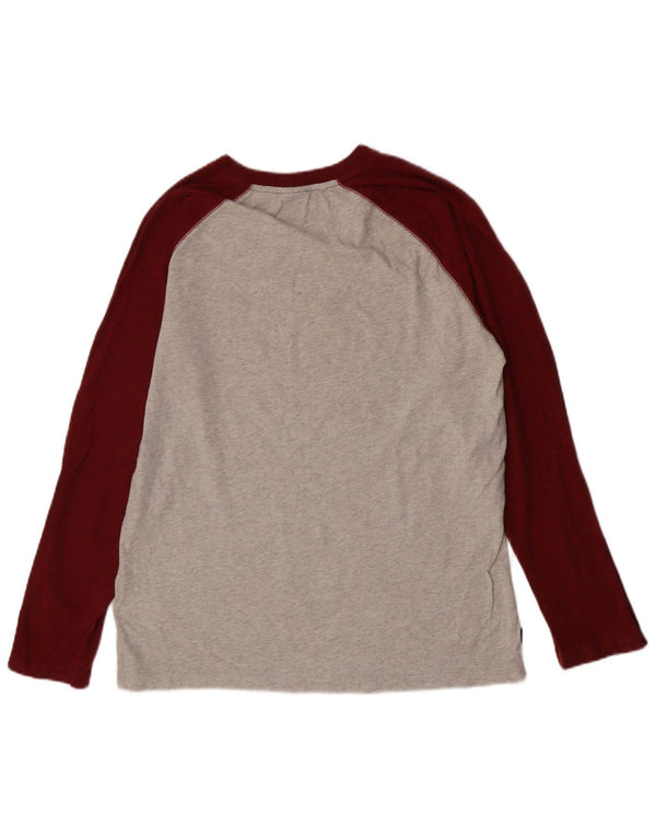 Top chłopięcy Superdry z długim rękawem, 15-16 lat, XL, szara, bawełniana w bloki kolorów