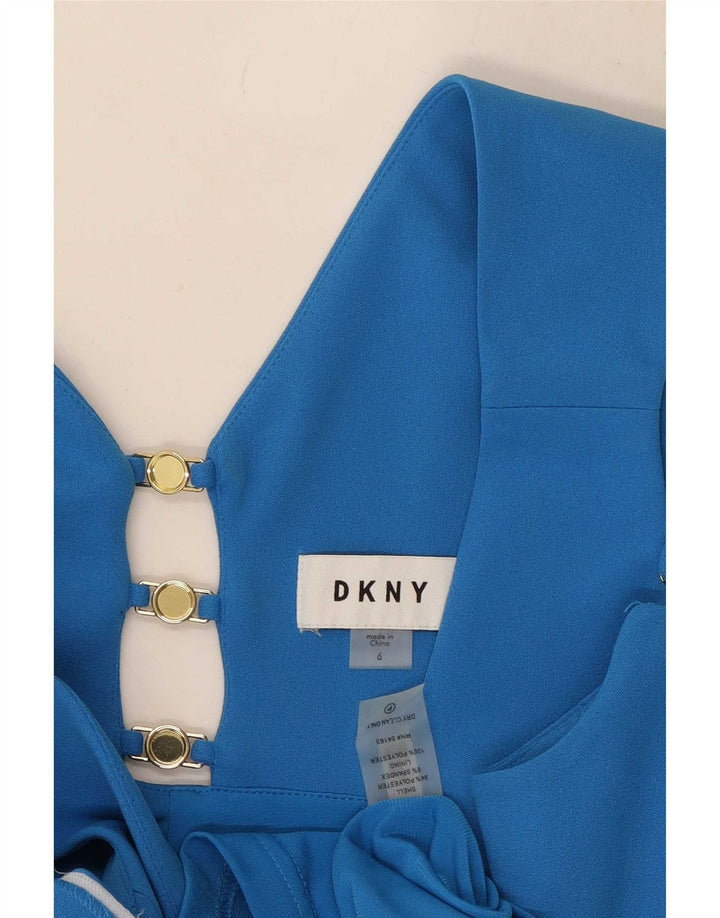 Damska sukienka bez rękawów Dkny US 6, średni niebieski poliester
