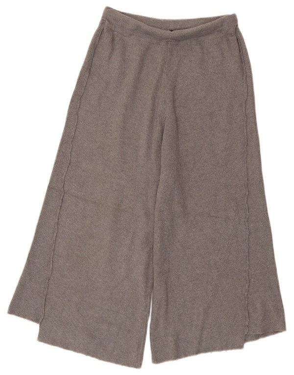 Damskie spodnie Capri z szerokimi nogawkami Zara UK 8 Small W25 L19 Szare