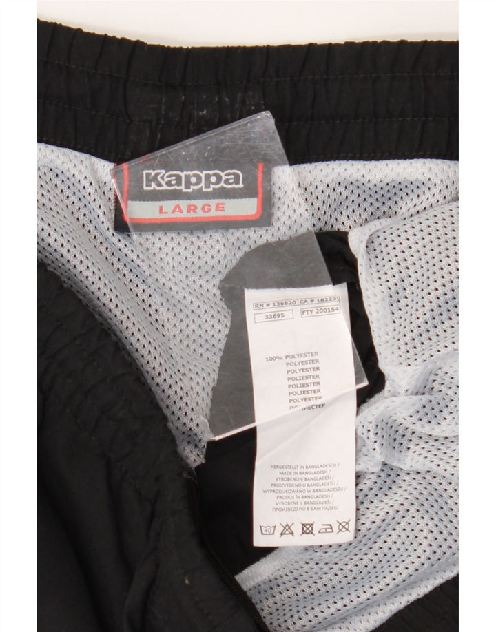 Męskie spodenki sportowe KAPPA, duże, czarne, poliestrowe
