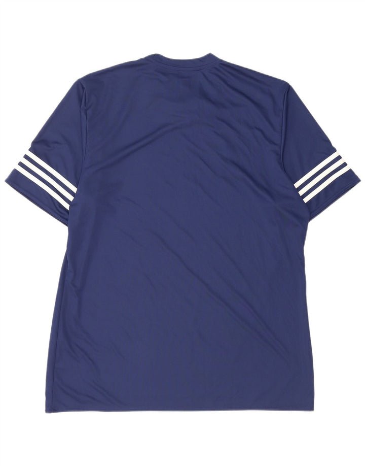 Adidas Męski T-shirt Climalite Top XL Granatowy Poliester