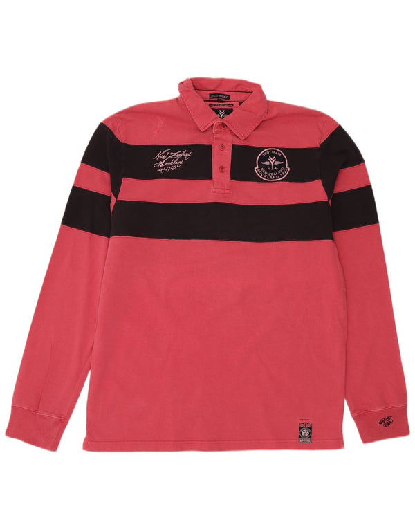 Męska koszulka polo do rugby New Zealand Auckland z grafiką 2XL w czerwone paski
