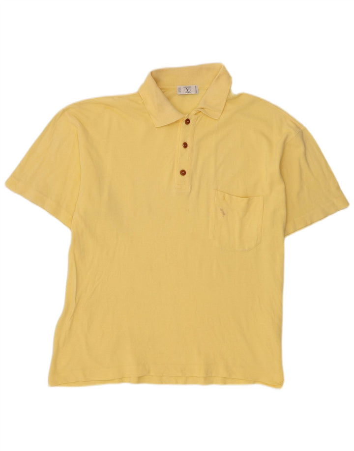 Męska koszulka polo Valentino, duża, żółta, bawełniana