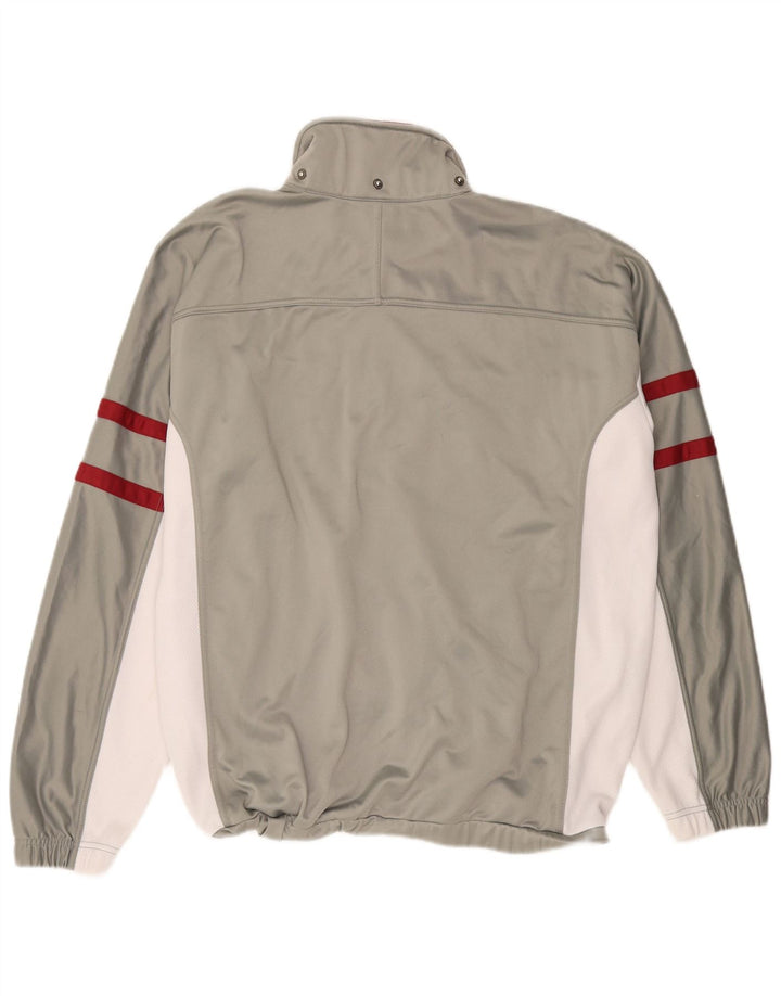 Męska kurtka dresowa ASICS XL Szary poliester z blokami kolorów