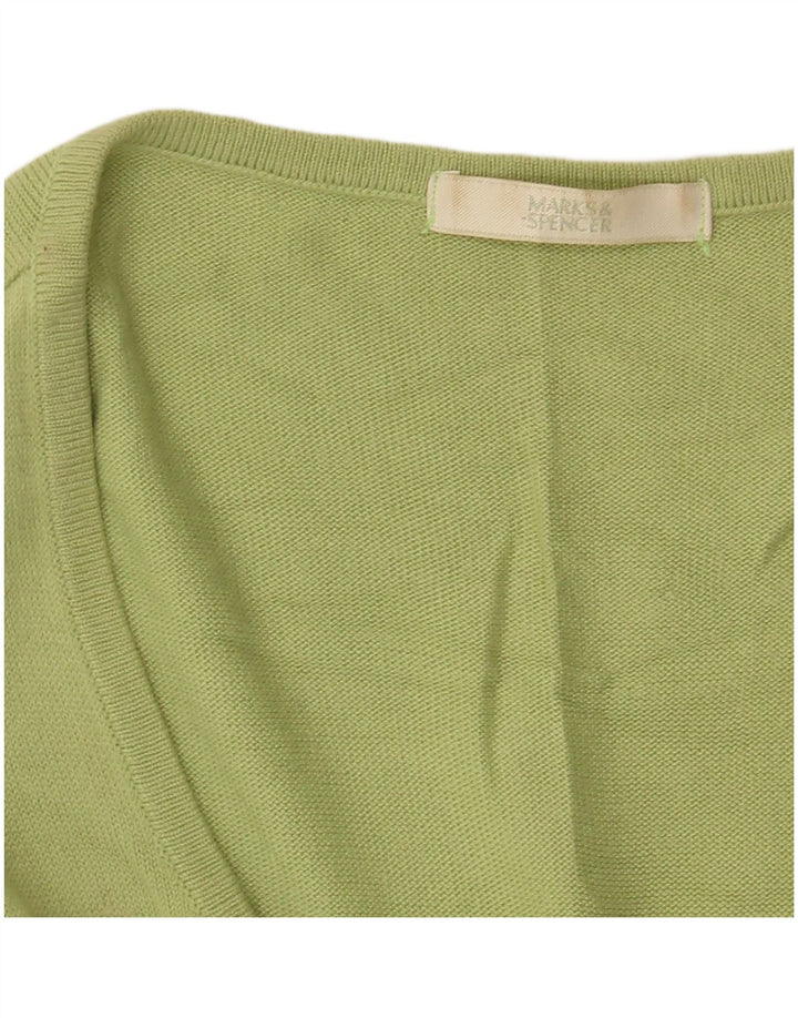MARKS & SPENCER Damski podkoszulek z kamizelką oversize UK 18 XL Zielony