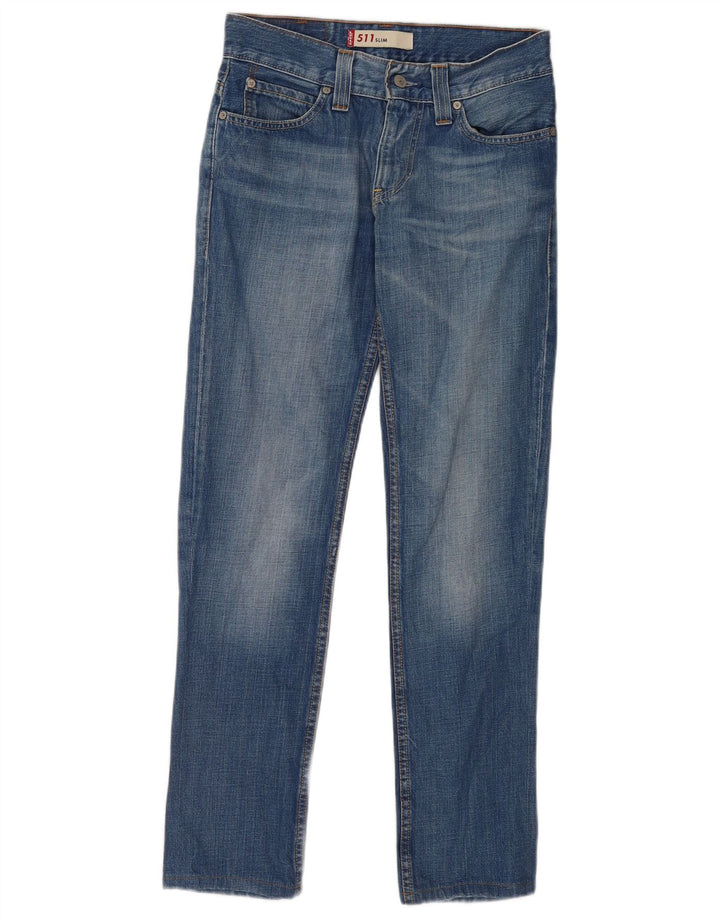 Damskie jeansy Levi's 511 Slim W30 L30 Niebieska bawełna