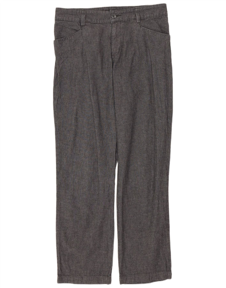 Damskie spodnie Lee z wysokim stanem US 10 Large W30 L29 Szara jodełka