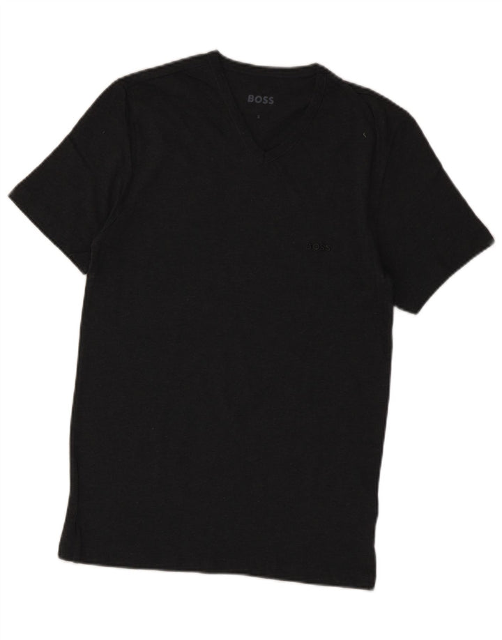 T-shirt męski Hugo Boss, mały, szary, bawełniany