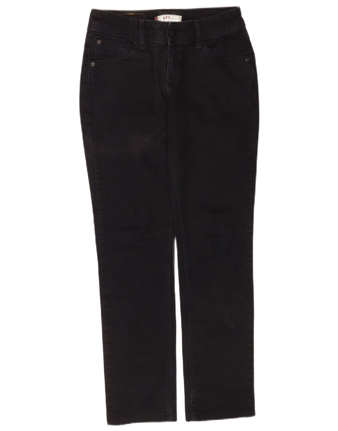 Damskie jeansy Levi's 571 Slim W29 L30 Czarna bawełna