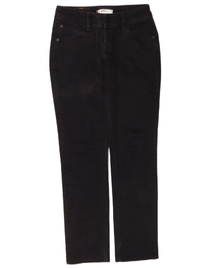 Damskie jeansy Levi's 571 Slim W29 L30 Czarna bawełna
