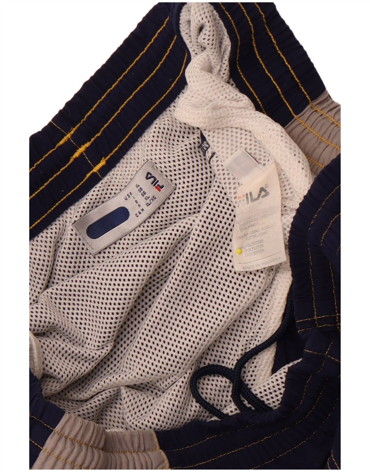 Męskie szorty kąpielowe Fila Cargo XL, granatowe, z blokami kolorów, poliamid