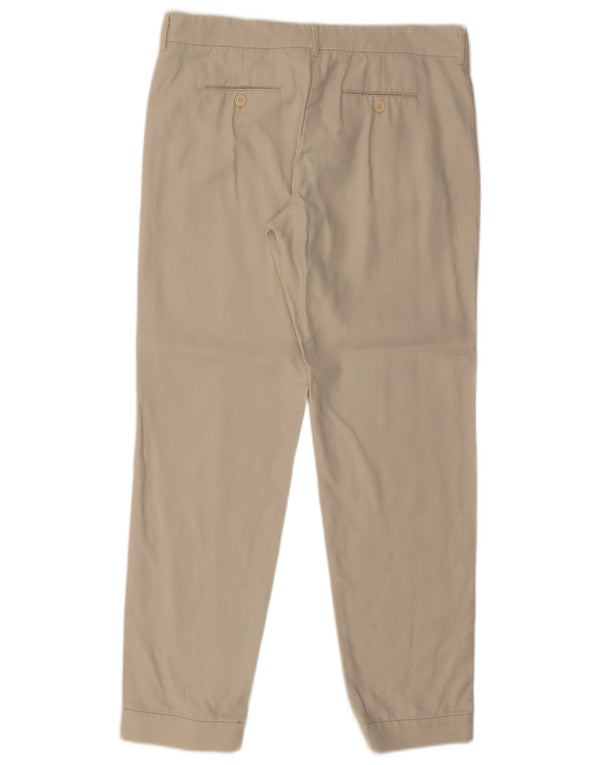 Damskie zwężane spodnie garniturowe Max Mara UK 10 Small W32 L30 Beżowe