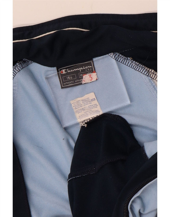 Chłopięca kurtka dresowa CHAMPION 13-14 lat Niebieski poliester z blokami kolorów