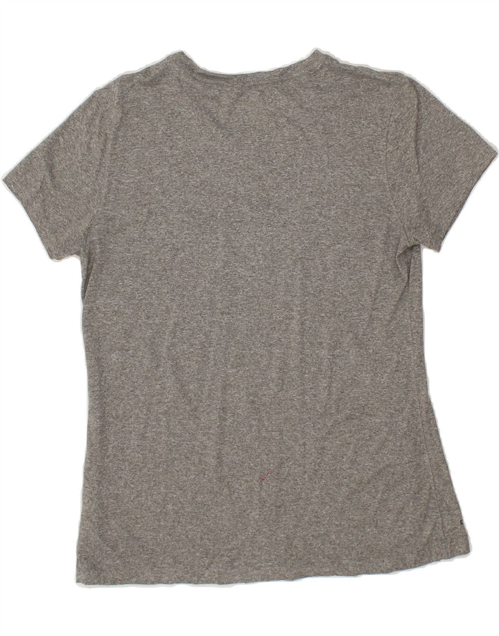 NIKE Womens Dri Fit Graphic T-Shirt Top UK 14 Large Grey Polyester Vintage Nike and Second-Hand Nike from Messina Hembry 