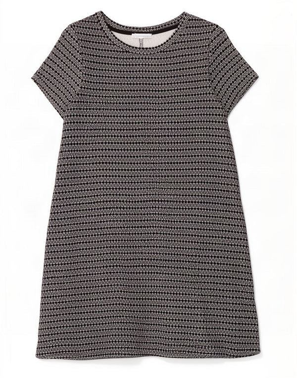 Damska sukienka T-shirtowa Zara UK 12, średnia czarna, geometryczna