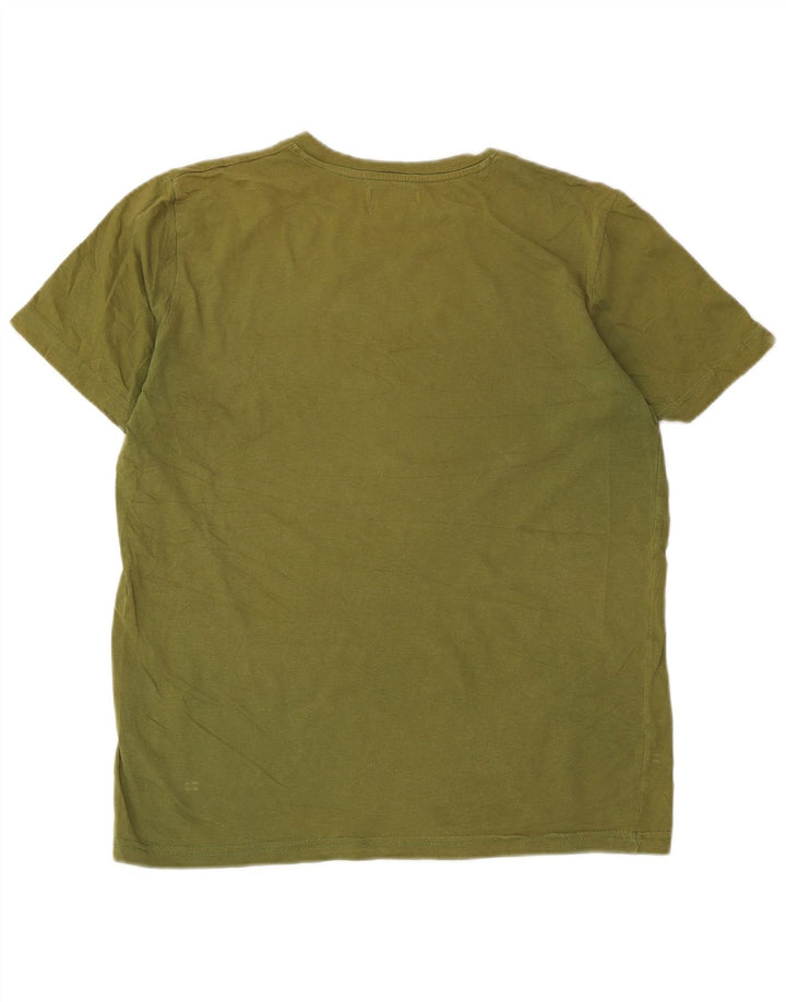 Męski T-shirt z grafiką Kappa, średni khaki