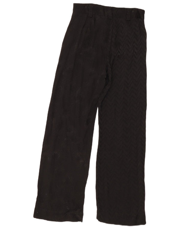 Damskie spodnie chino z szerokimi nogawkami Desigual EU 36 Small W28 L30 Czarny patchwork