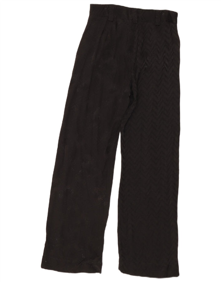 Damskie spodnie chino z szerokimi nogawkami Desigual EU 36 Small W28 L30 Czarny patchwork