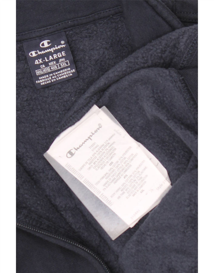 Bluza męska CHAMPION z zamkiem błyskawicznym, 4XL, granatowa, bawełniana