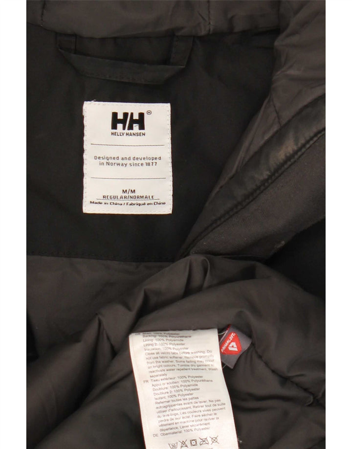 Damski płaszcz wiatrówka z kapturem Helly Hansen UK 14, średni czarny poliester
