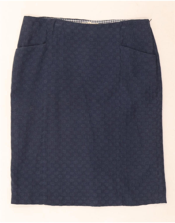 Spódnica damska White Stuff UK 12 Medium W32 Granatowa geometryczna