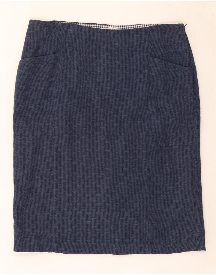 Spódnica damska White Stuff UK 12 Medium W32 Granatowa geometryczna