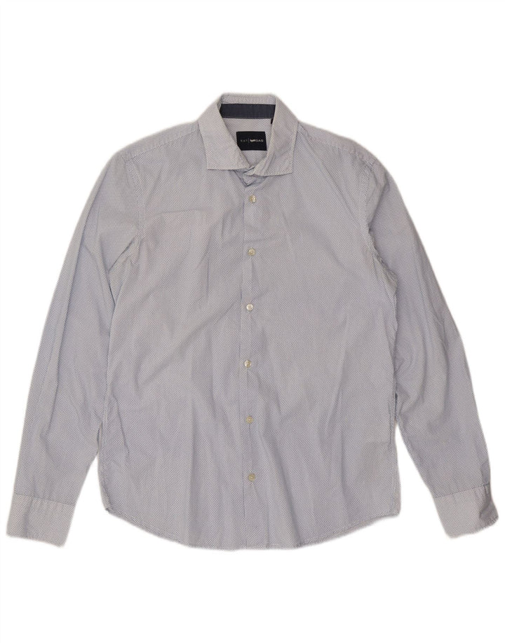 Koszula męska Gas, duża, bawełniana w niebieskie cętki