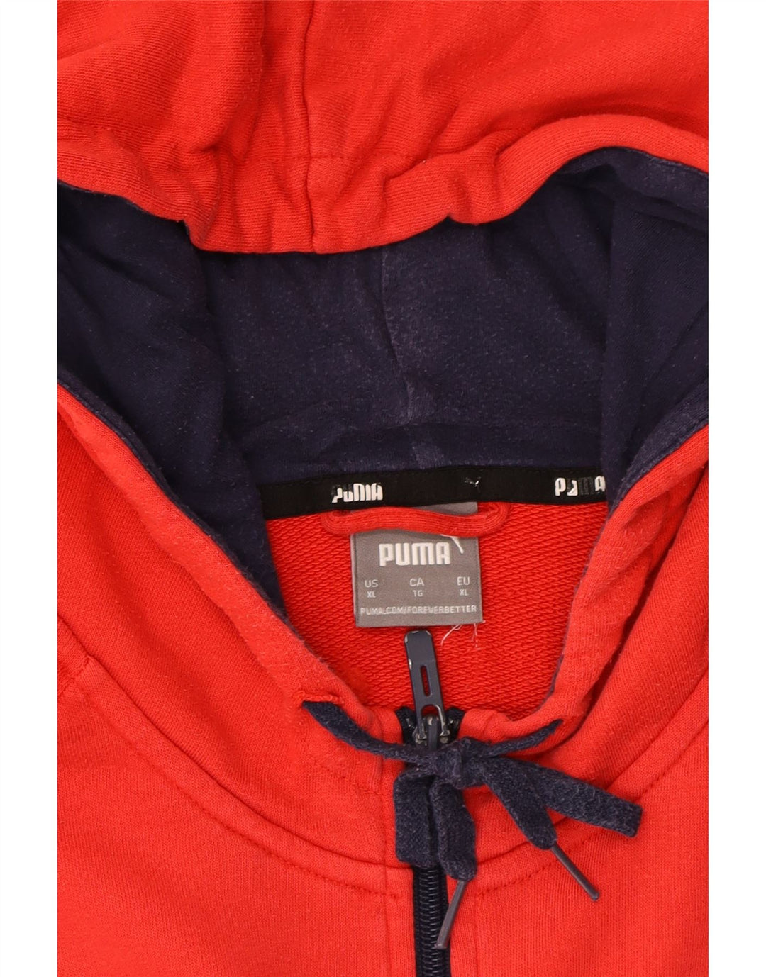 PUMA Mens Graphic Zip Hoodie Sweater XL Red Vintage Puma and Second-Hand Puma from Messina Hembry 