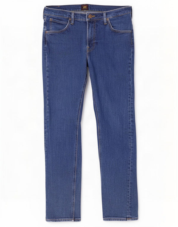 Męskie jeansy Lee Daren Zip Fly W34 L32, niebieska bawełna