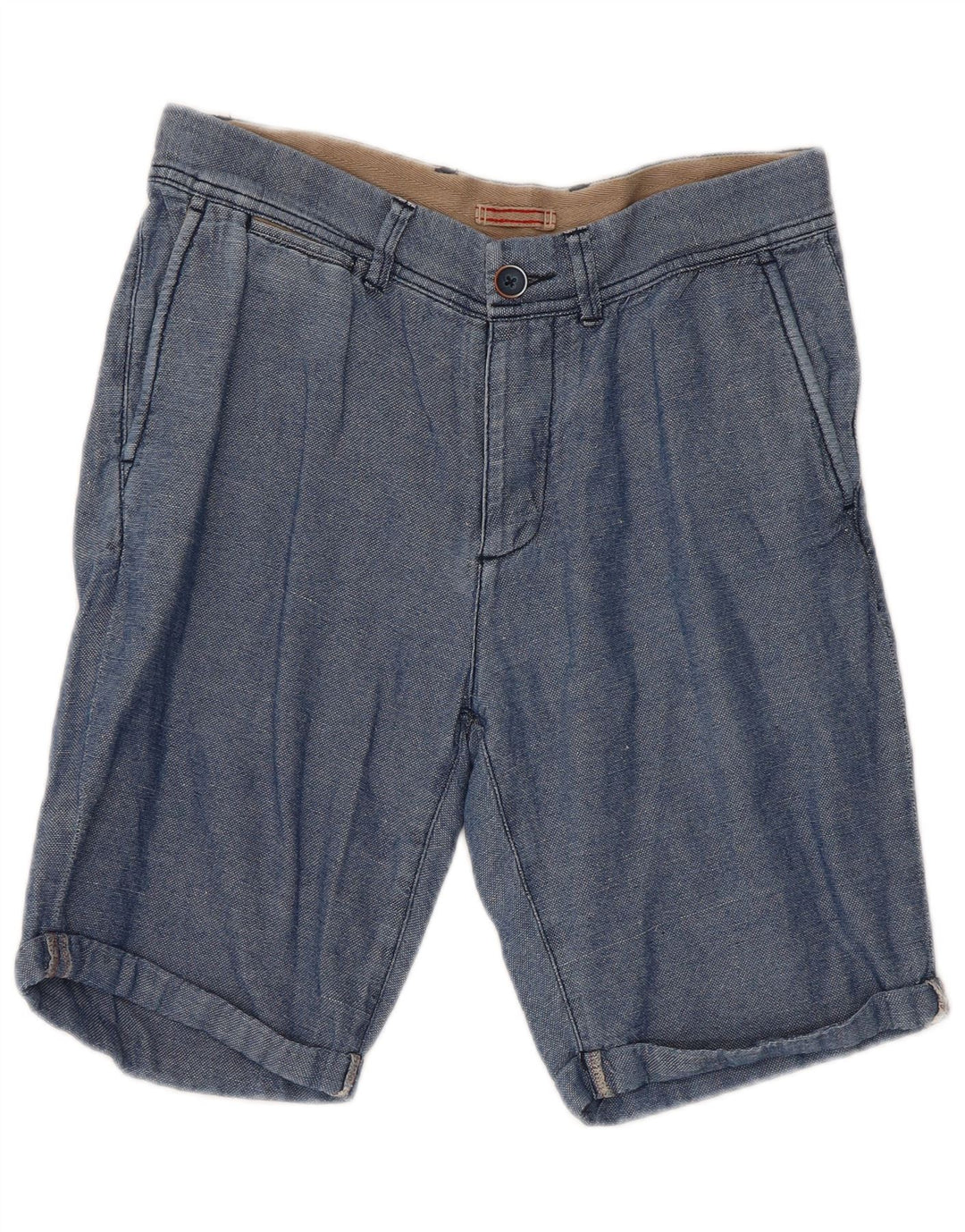 Spodenki damskie Refrigiwear Regular Chino W30 Średnioniebieskie bawełniane
