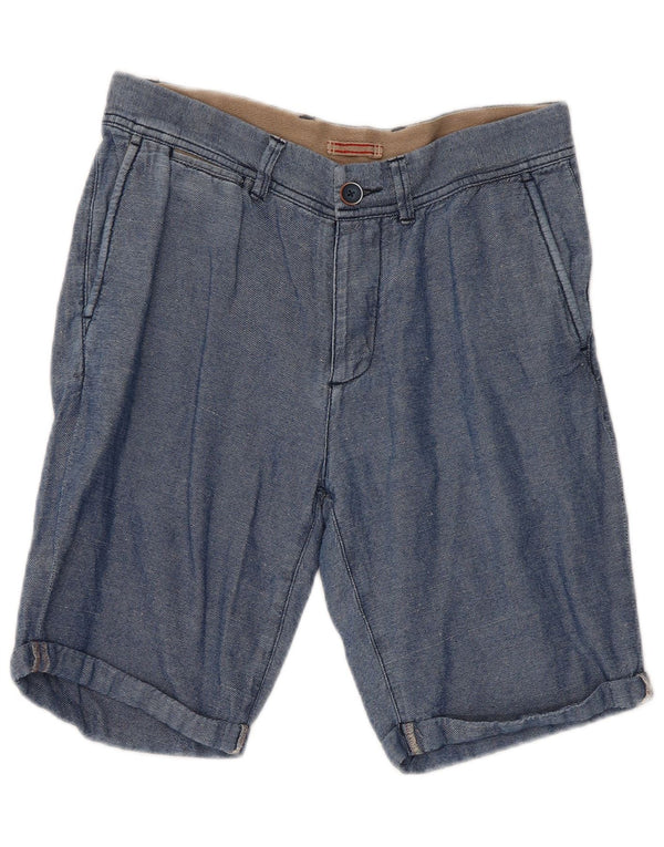Spodenki damskie Refrigiwear Regular Chino W30 Średnioniebieskie bawełniane