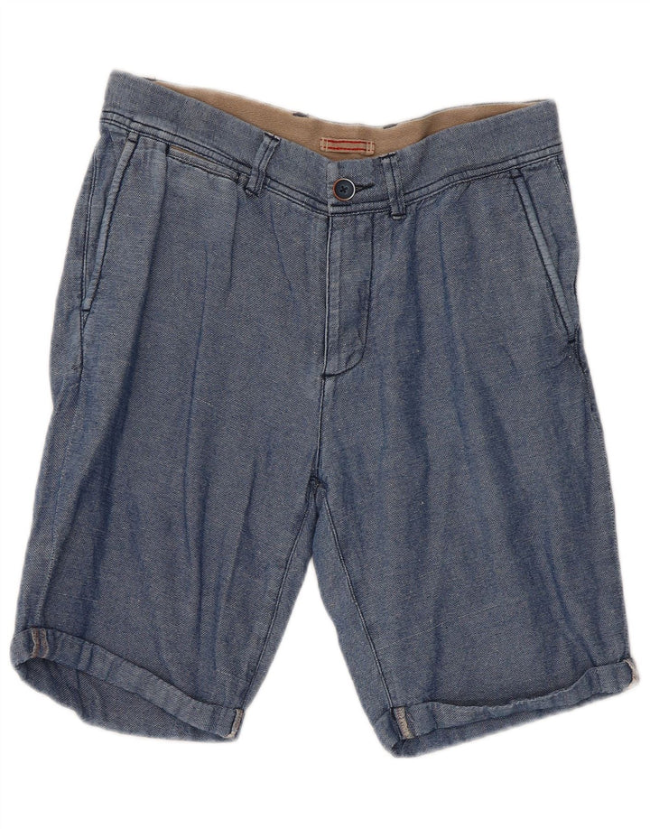 Spodenki damskie Refrigiwear Regular Chino W30 Średnioniebieskie bawełniane