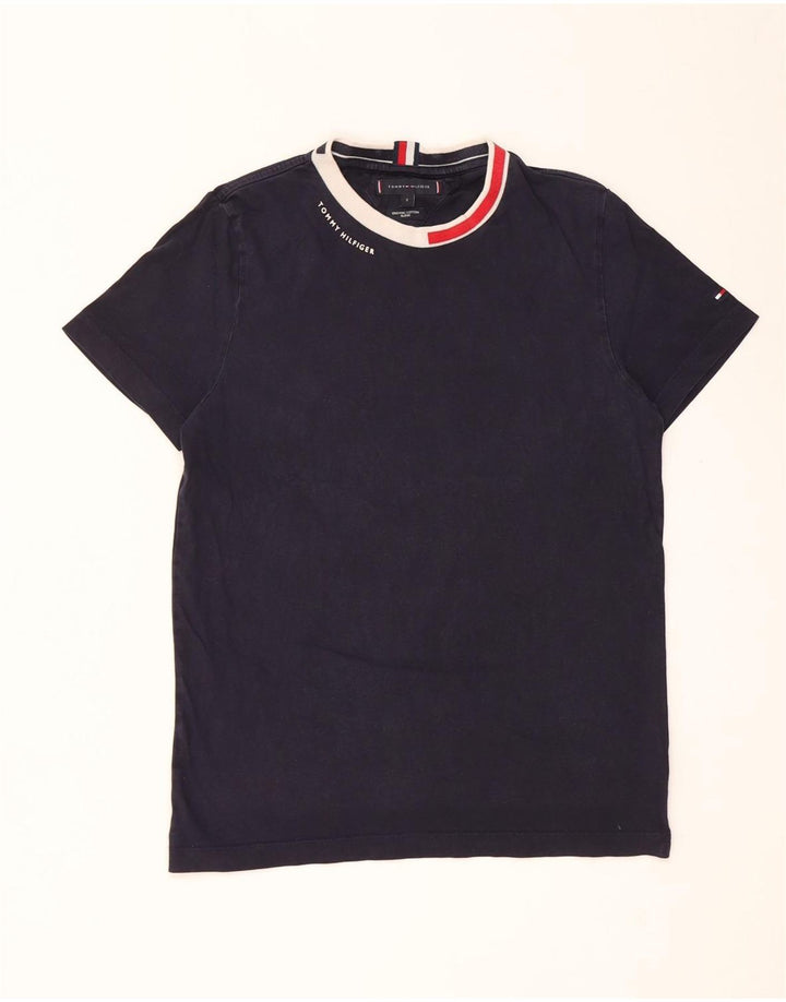 T-shirt męski Tommy Hilfiger, mały, granatowy, bawełniany