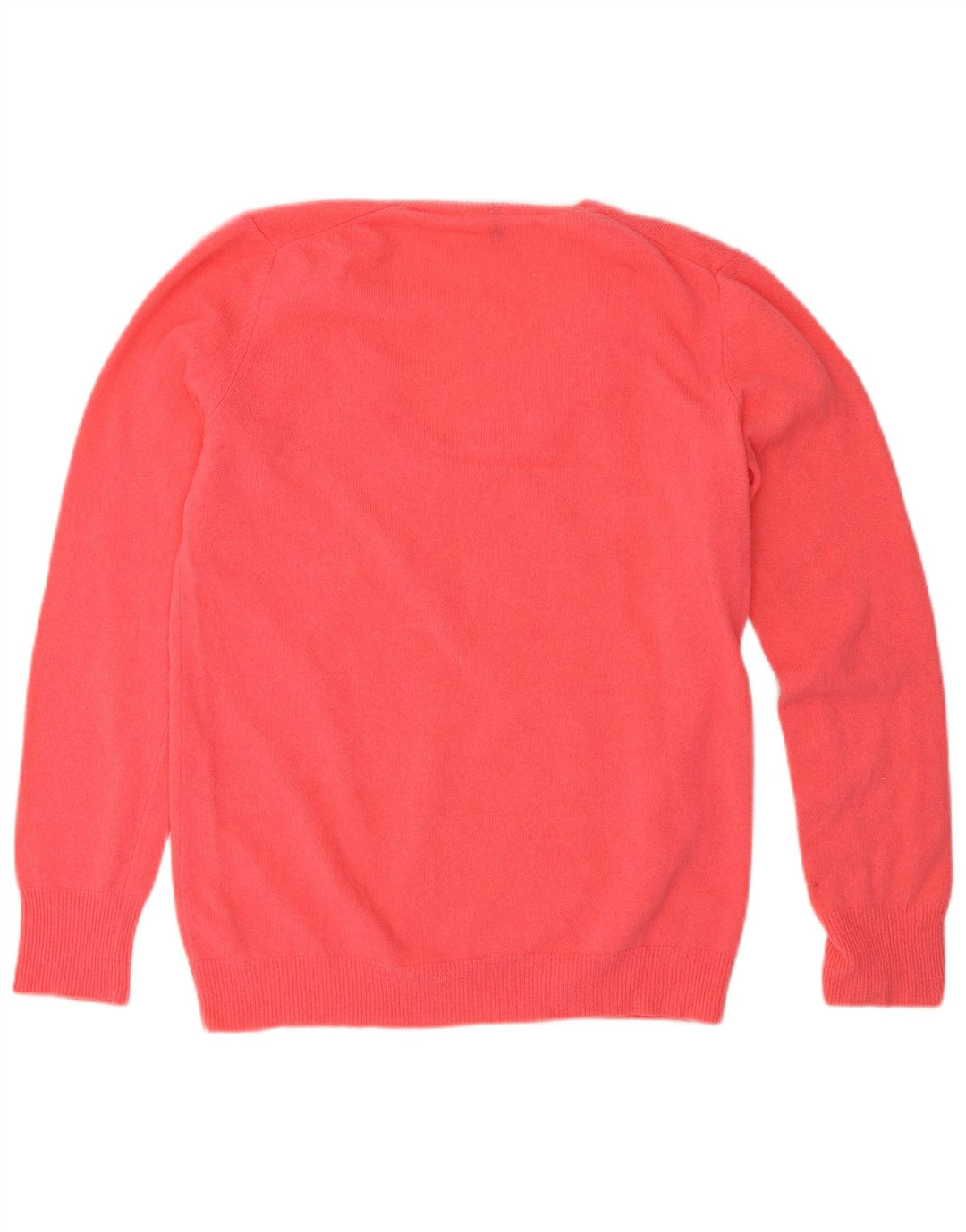 Sweter damski Benetton z dekoltem w kształcie litery V, UK 12, średni róż