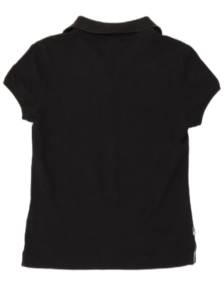 Damska koszulka polo Adidas UK 12, średnia czarna bawełna