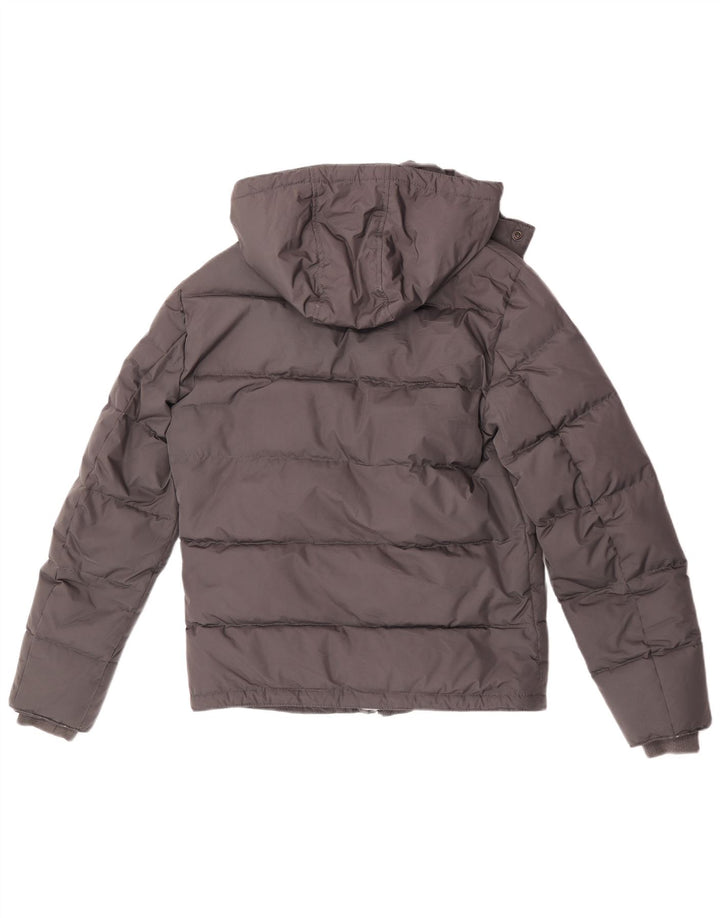 Męska ocieplana kurtka z kapturem Sisley UK 36, mała, szary poliester