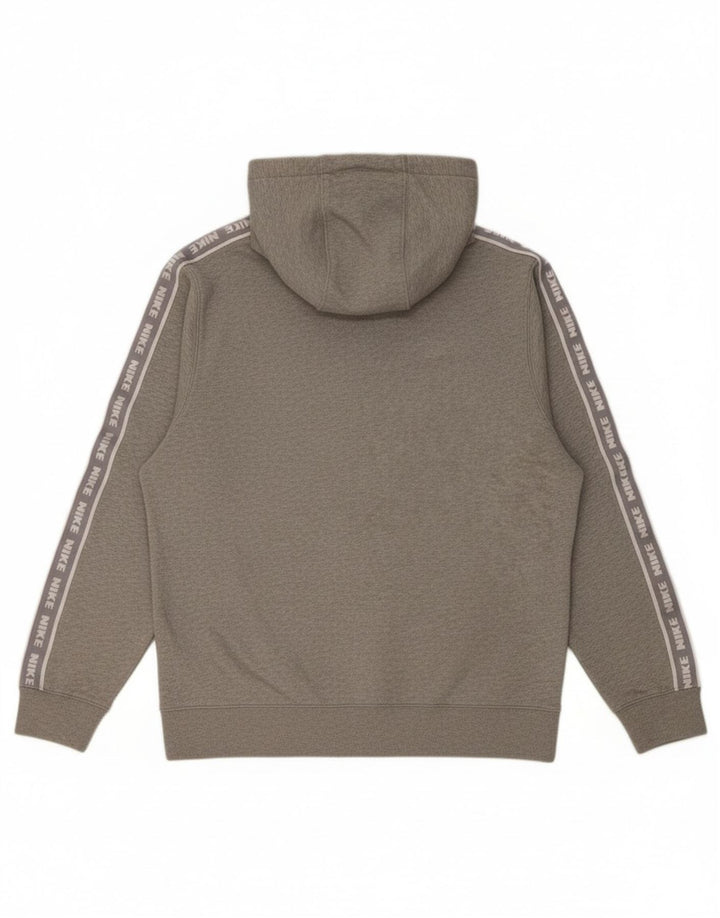 Męski sweter z kapturem Nike z grafiką, średnioszary, bawełniany w cętki