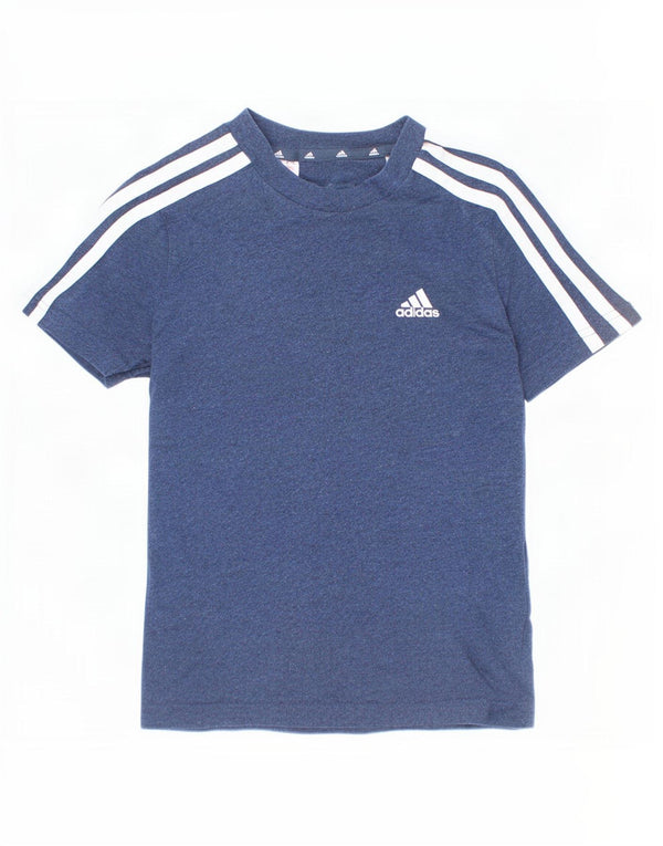 T-shirt chłopięcy Adidas Top 7-8 lat, granatowy, bawełniany