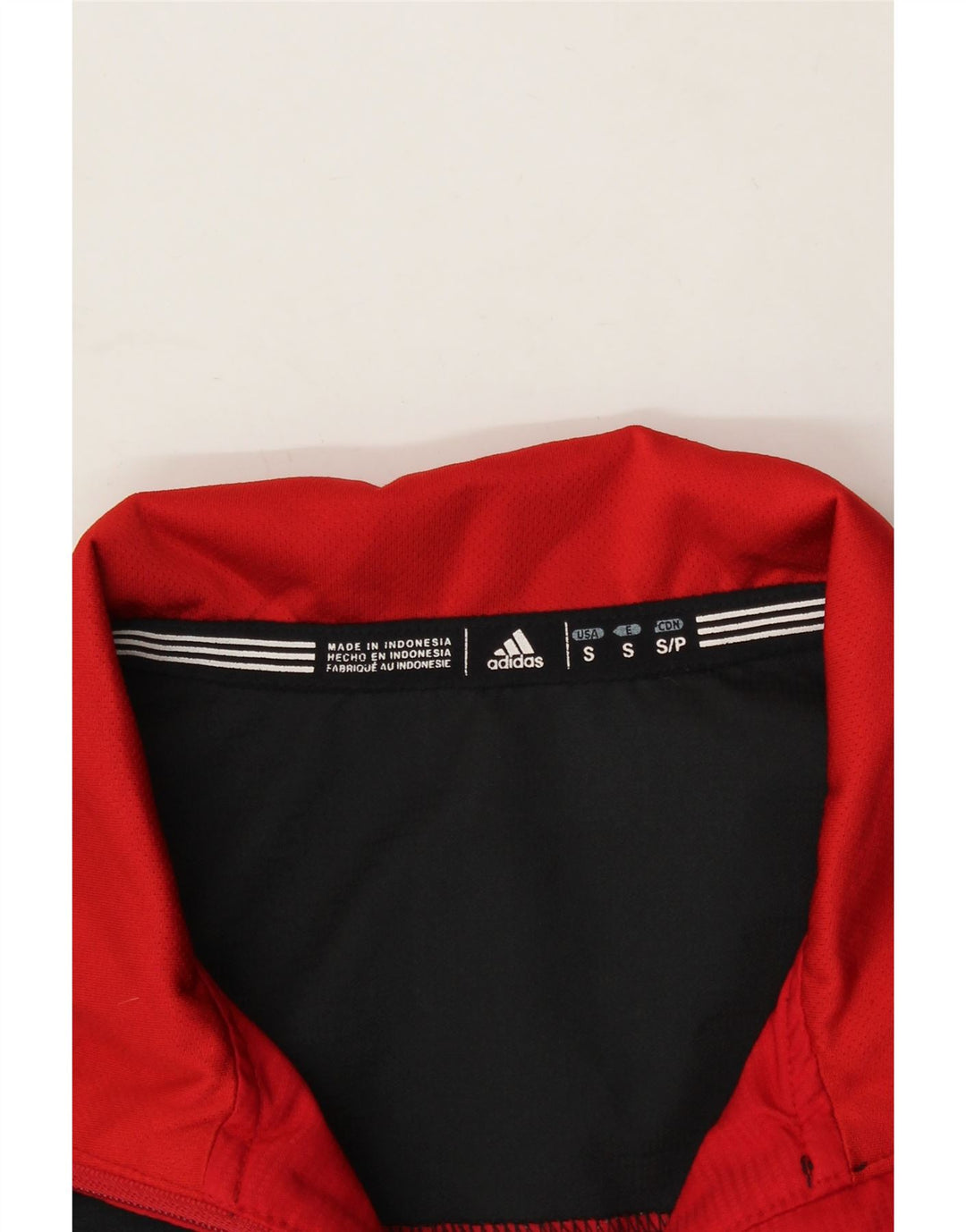 ADIDAS Mens Zip Neck Pullover Tracksuit Top Small Black Colourblock Vintage Adidas and Second-Hand Adidas from Messina Hembry 